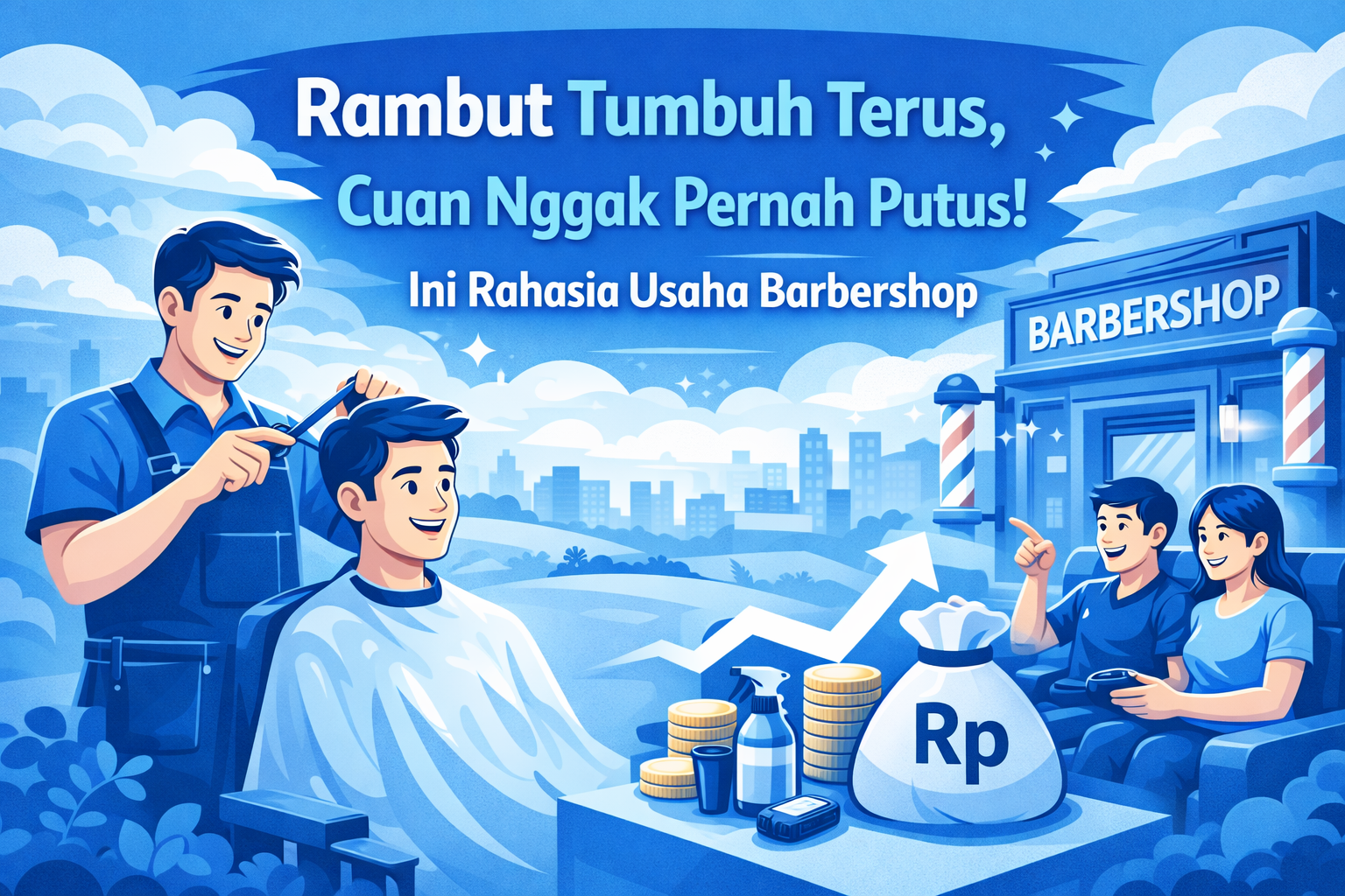 Rambut Tumbuh Terus, Cuan Nggak Pernah Putus! Ini Rahasia Usaha Barbershop